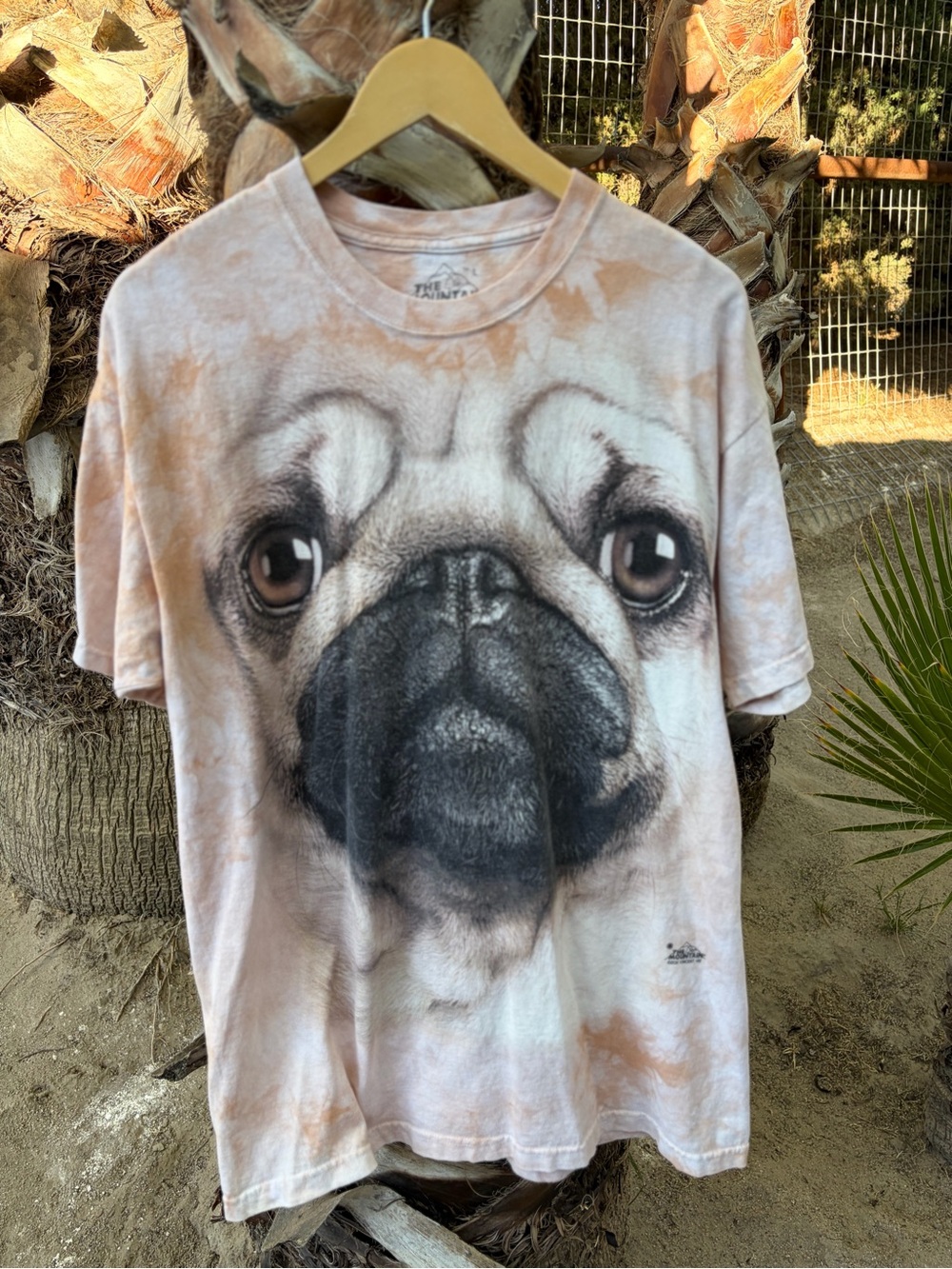 The Mountain Pug Face Tee - Cream, Brown, Black